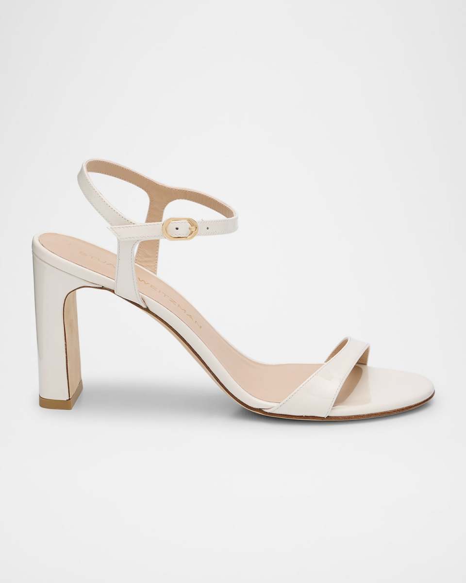 Babette Patent Leather Ankle-Strap Sandals